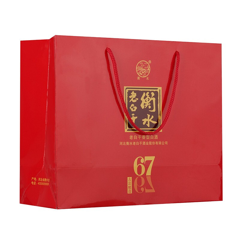 衡水老白干 白酒 古法酿造 中国红 老白干香型 67度 500ml 礼盒装-买