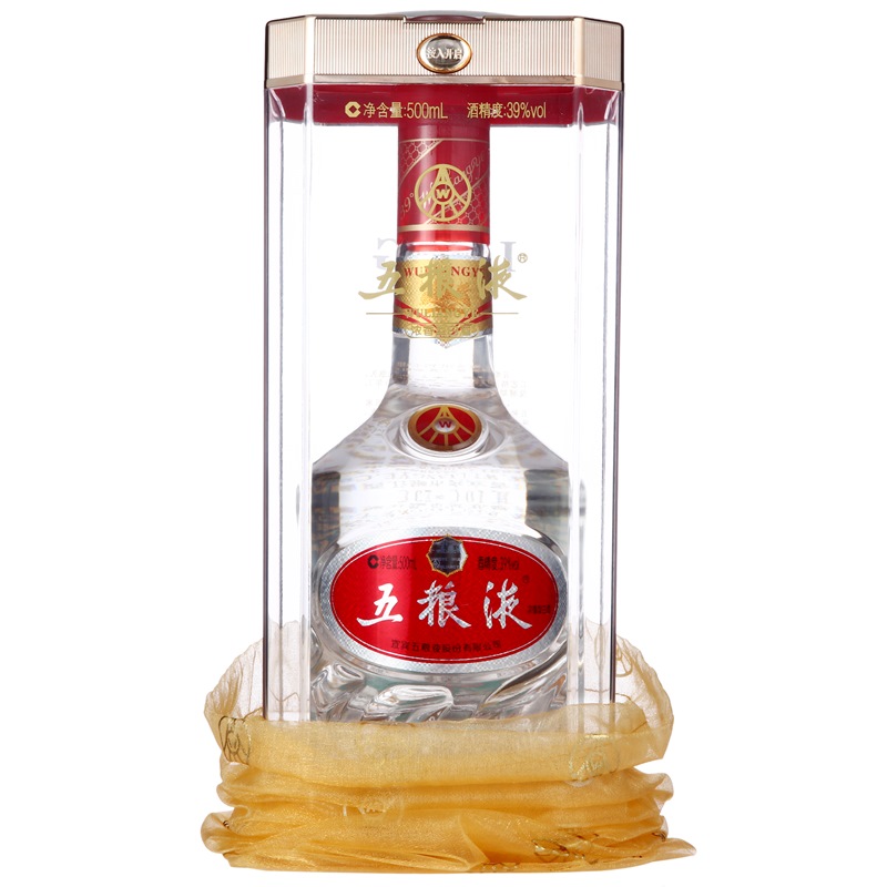 五粮液  浓香型白酒 39度 500ml*1 单瓶装 购买2瓶送手袋