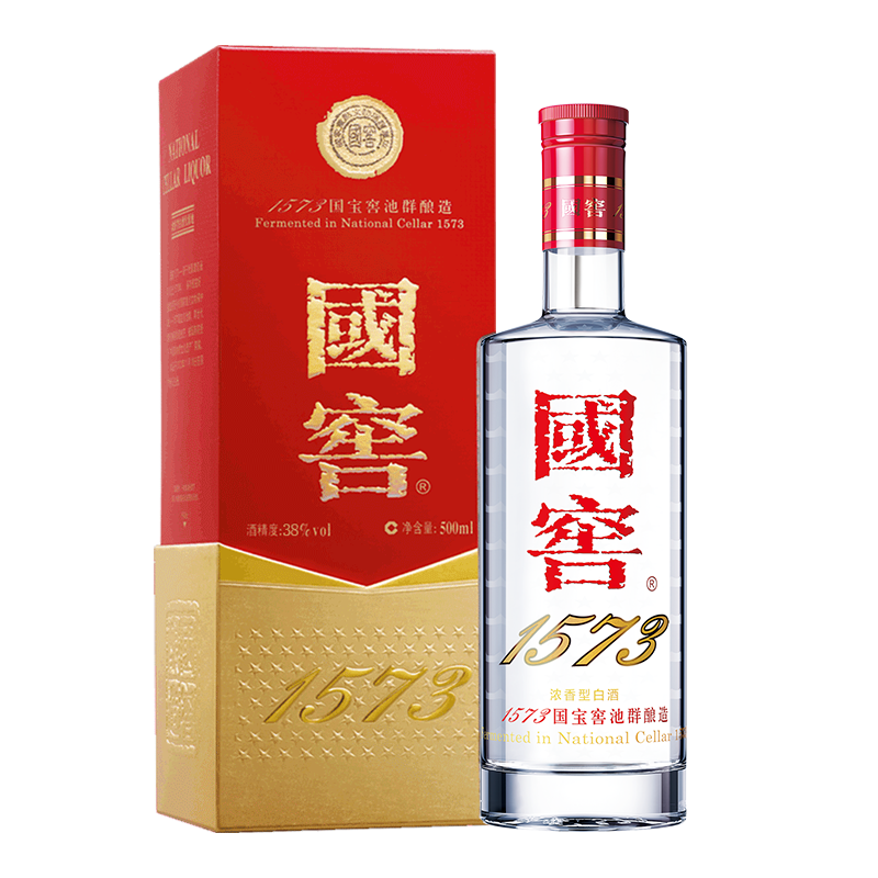 泸州老窖 国窖1573 浓香型白酒 38度 500ml*1 单瓶装 年份随机