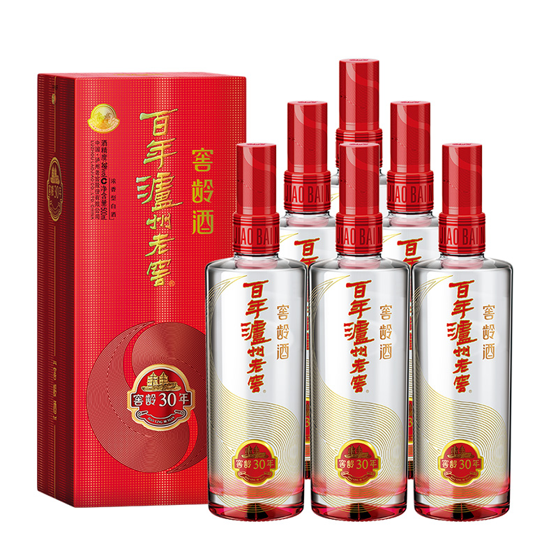 泸州老窖 窖龄30年 38度 浓香型白酒 500ml*6瓶 整箱装(新老包装交替